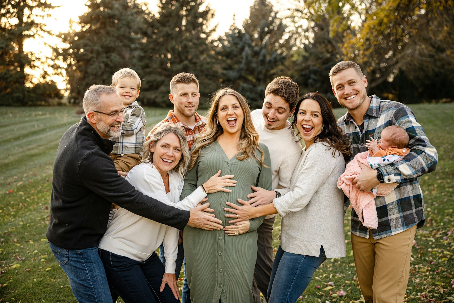 Family smiling together outdoors, representing relationships-first planning